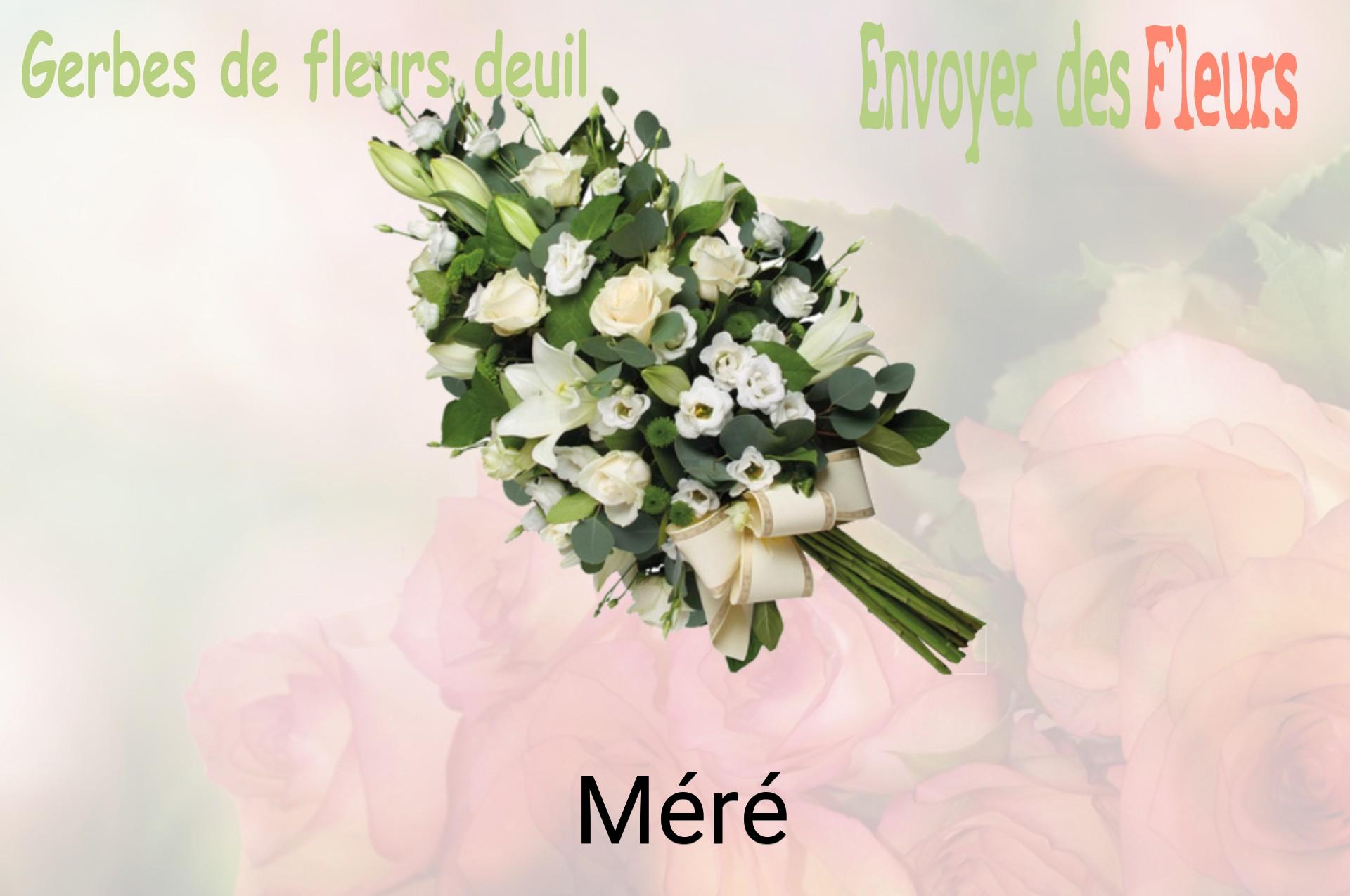Gerbe de fleurs de deuil livrée à Méré